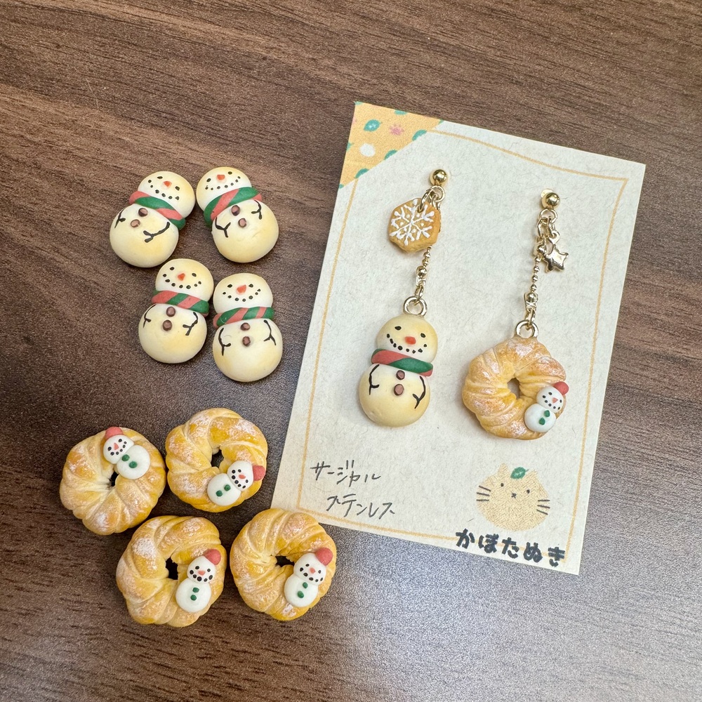 かぼたぬき 樹脂粘土アクセサリー｜ ヨコハマハンドメイド